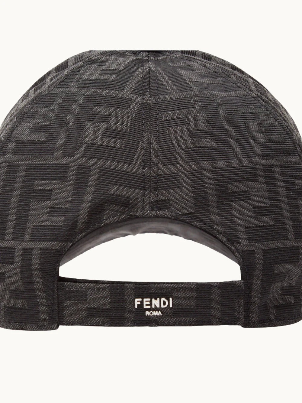 Black FF Jacquard Fabric Baseball Cap