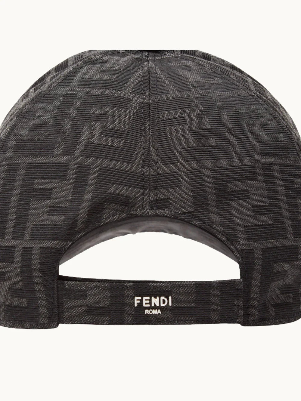 Black FF Jacquard Fabric Baseball Cap