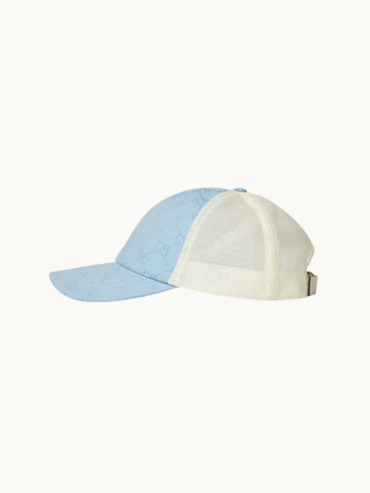 GG BLUE WHITE CANVAS CAP