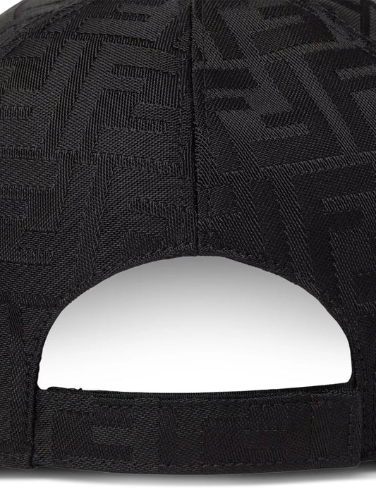 FF Black Jacquard Fabric Baseball Cap