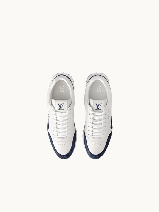 PRDA White Sneaker in Brushed Leather