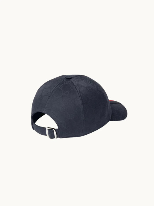 GG Cotton Cap with Web Stripe
