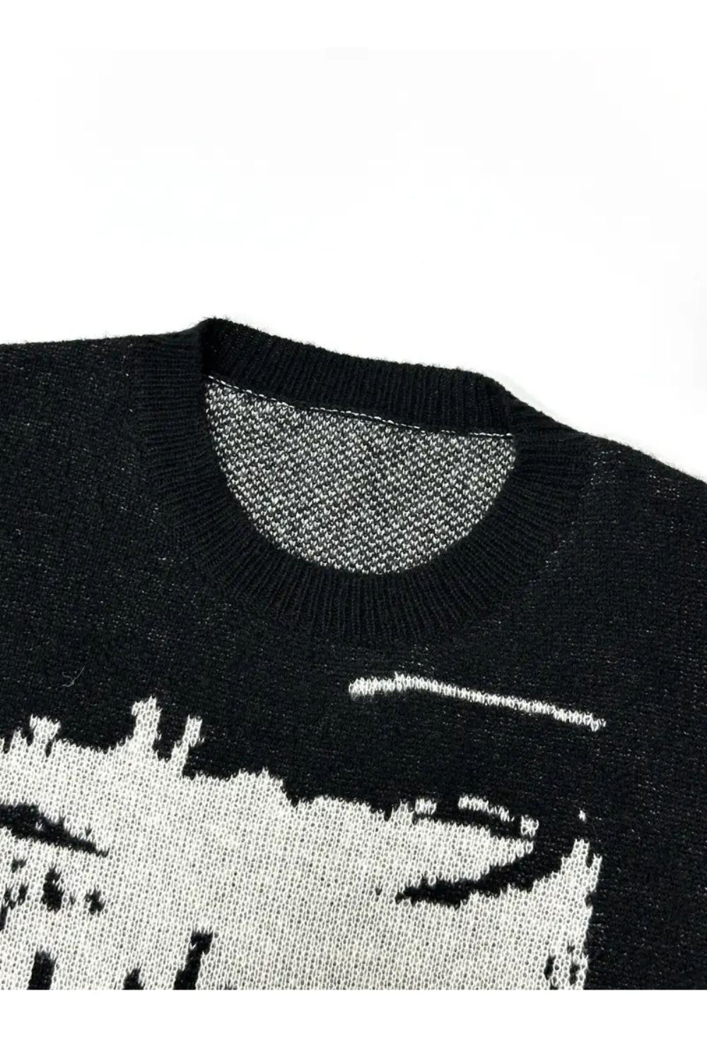 'Telepathy' Graphic Knitted Sweater 1+2 FREE