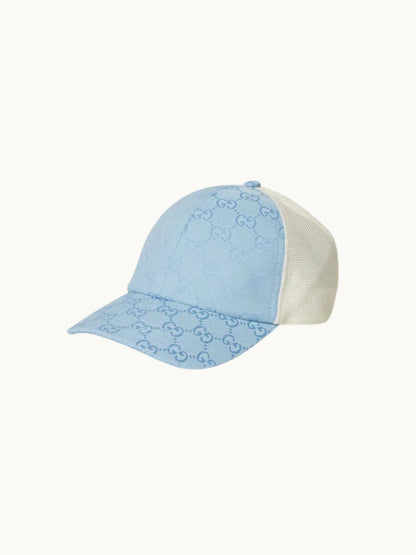 GG BLUE WHITE CANVAS CAP
