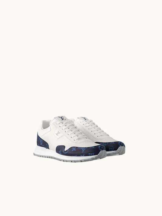 PRDA White Sneaker in Brushed Leather