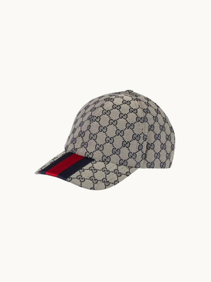GG CANVAS BASEBALL CAP Beige BLUE