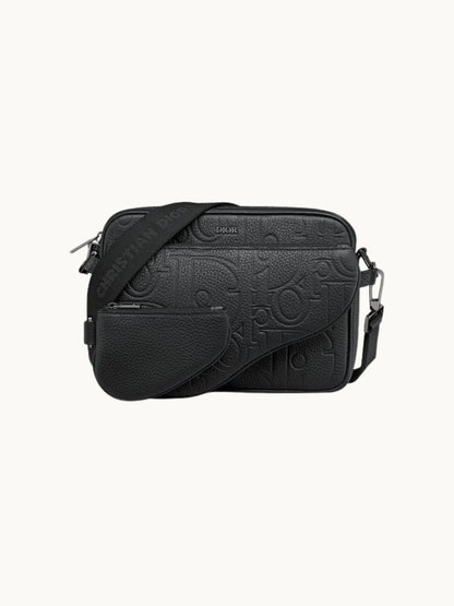 Triple Pouch Leather Saddle