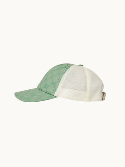 GG GREEN WHITE CANVAS CAP