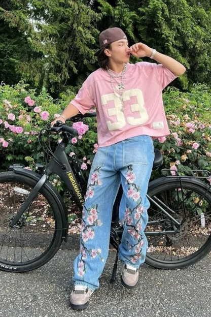 'Blossom' Embroidered Jeans