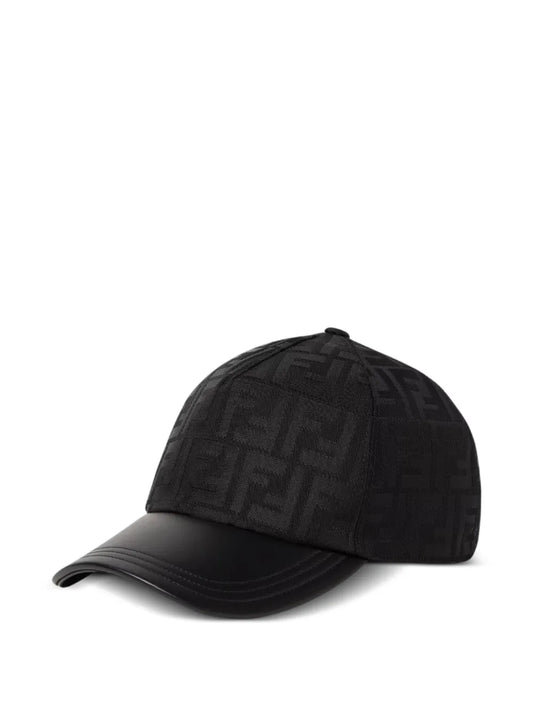 FF Black Jacquard Fabric Baseball Cap