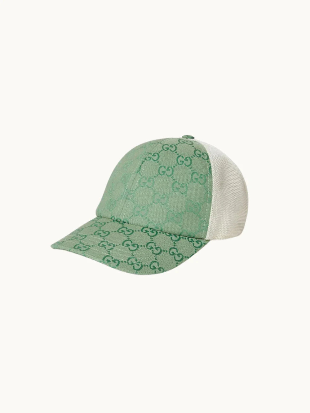 GG GREEN WHITE CANVAS CAP