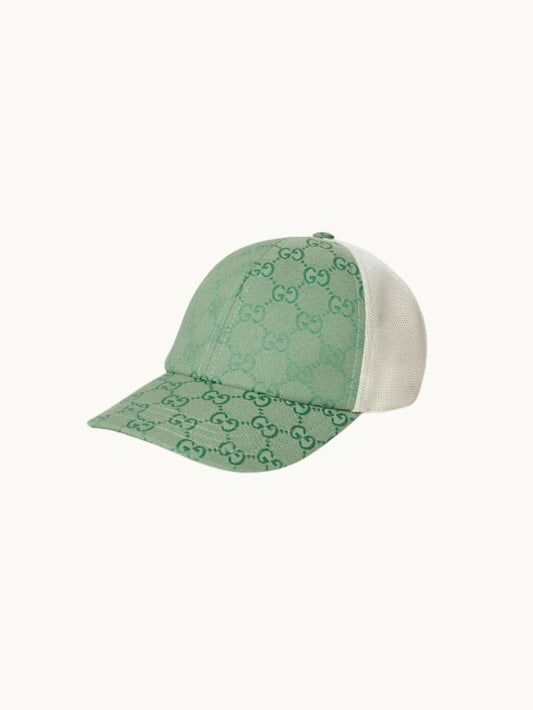 GG GREEN WHITE CANVAS CAP