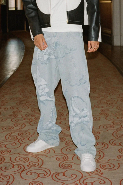 Cupido Washed Baggy Jeans 1+2 FREE