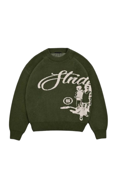 'Structure' Graphic Knitted Sweater 1+2 FREE