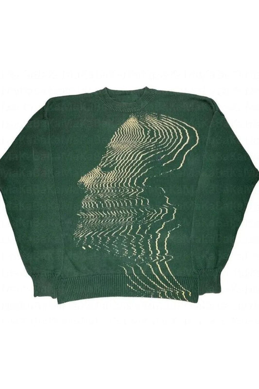 'Vibrations' Graphic Knitted Sweater 1+2 FREE